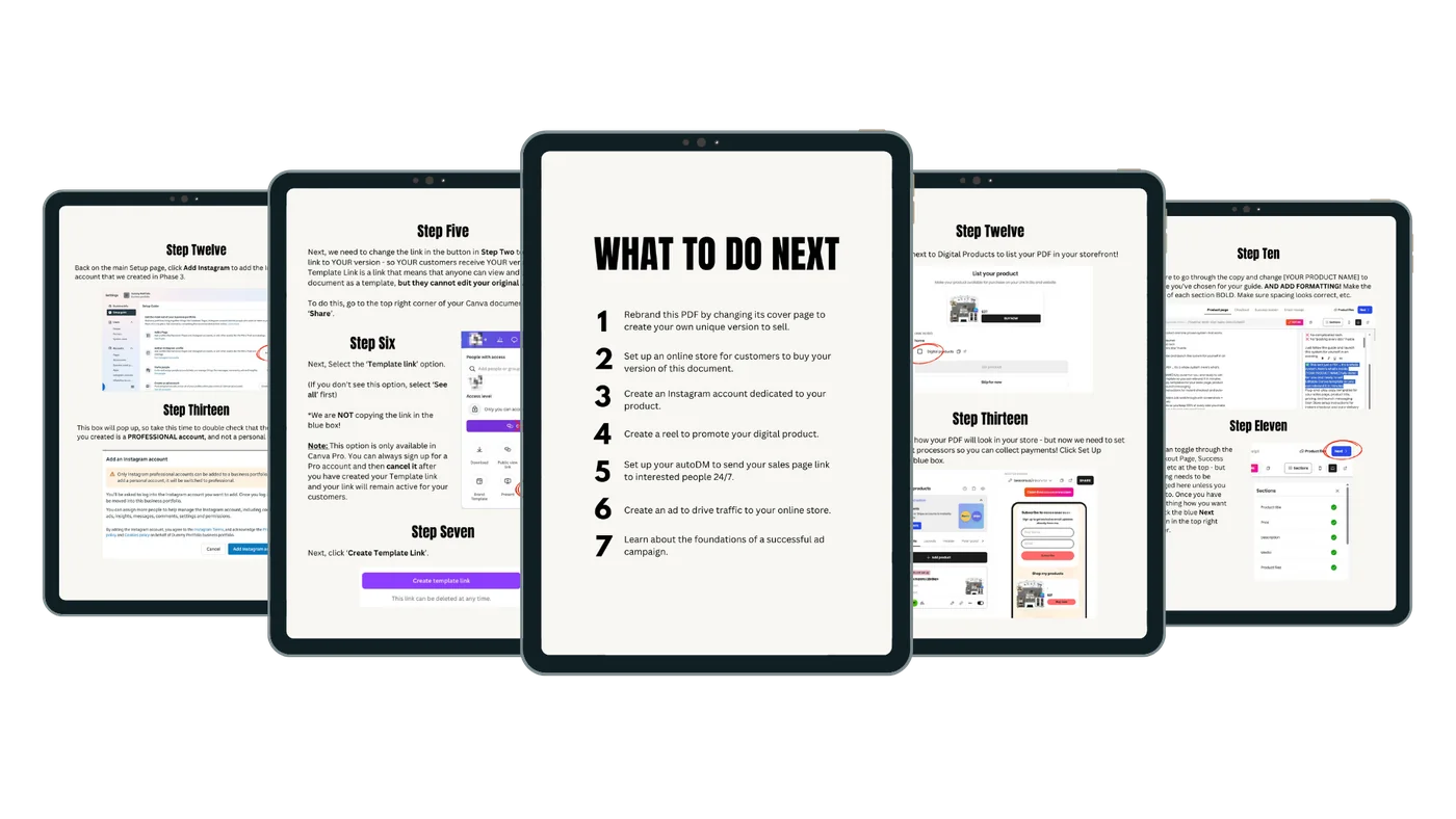 Inside the Daily Income Blueprint: 7 steps to sell a digital product with a faceless Instagram account
