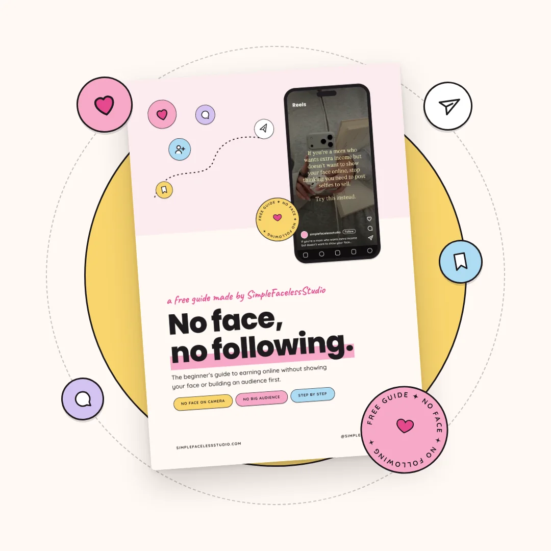 No Face, No Following free guide: how to sell digital products without showing your face